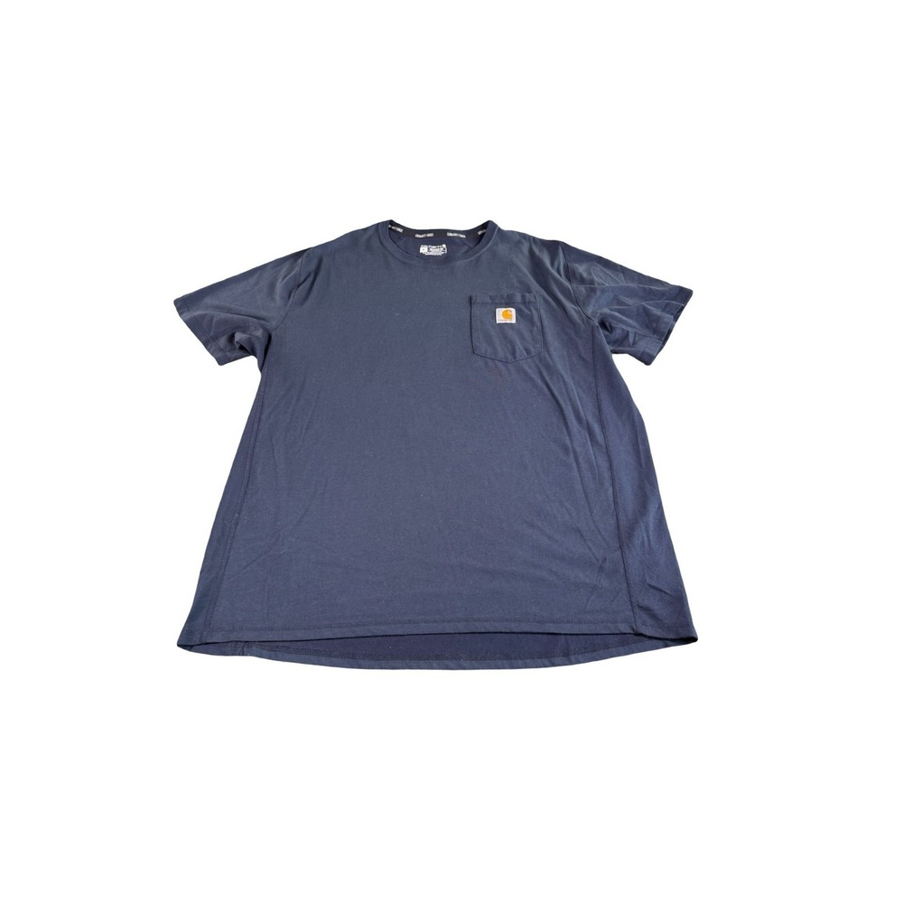 Carhartt Force T-Shirt Mens XL Blue Relaxed Fit Short Sleeve Crew Neck Pullover